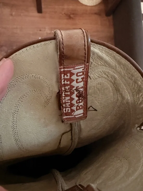 true vintage tan leather cowboy boots - Picture 4 of 4